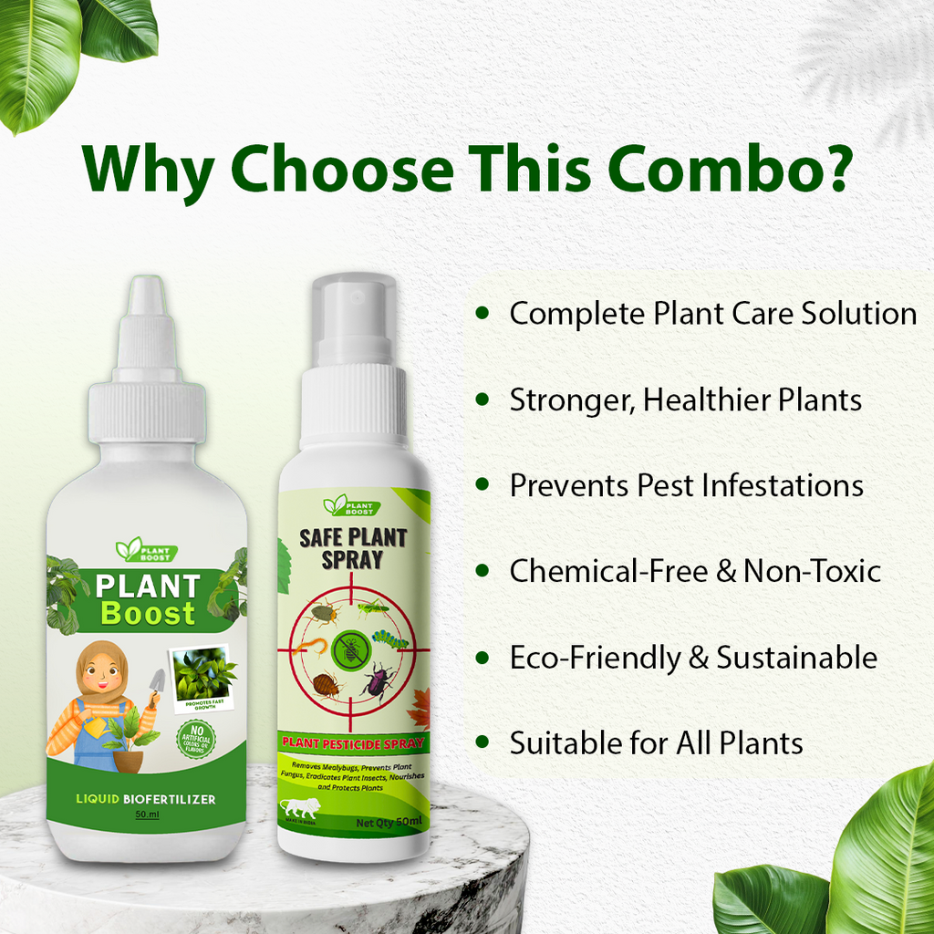 Natural Plant Care Combo - Plant Boost with Safe Plant Sprays
