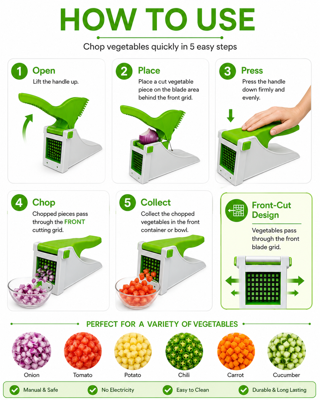 Multipurpose vegetable chopper