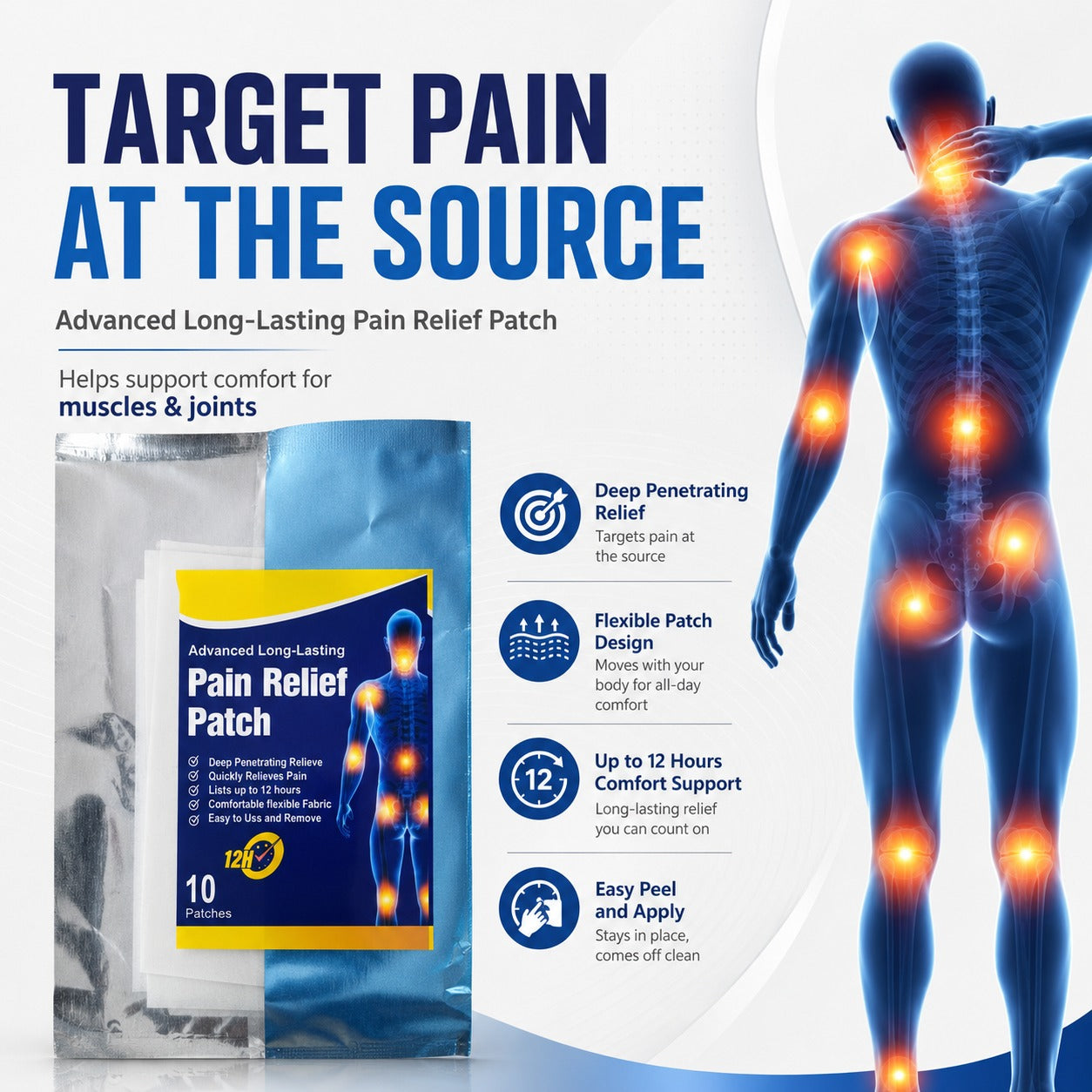 Advanced Long-Lasting Pain Relief Patch